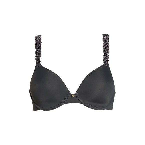 NATORI Rose Dream Custom Coverage UW T-Shirt Bra Coal Black 32C #731080 NEW - Picture 5 of 12